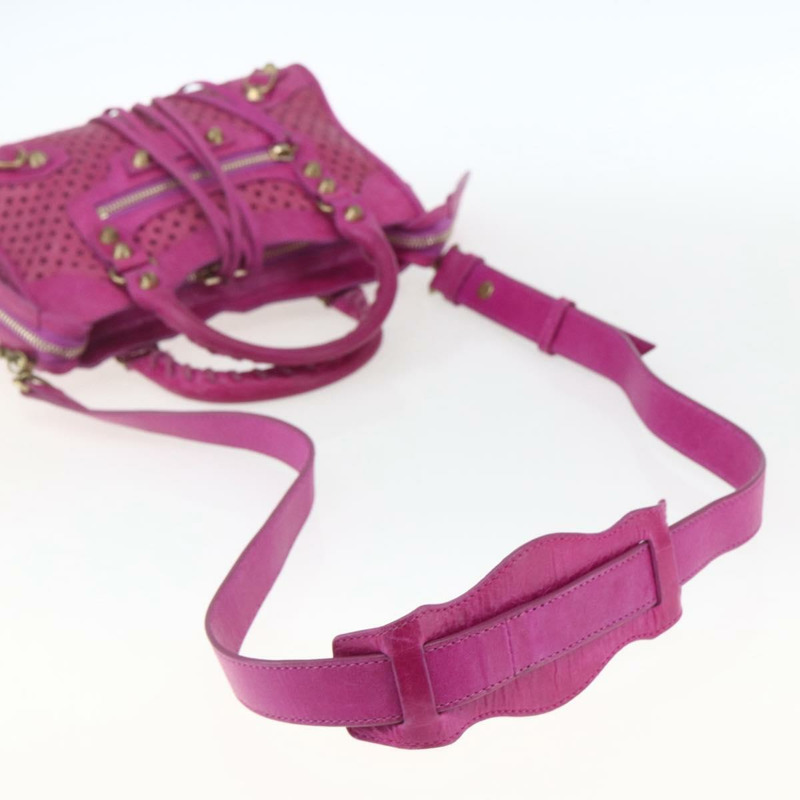 【日本直送】BALENCIAGA 經典迷你都會包 皮革 兩用 粉金配色 300295 正品 163743SAV-8