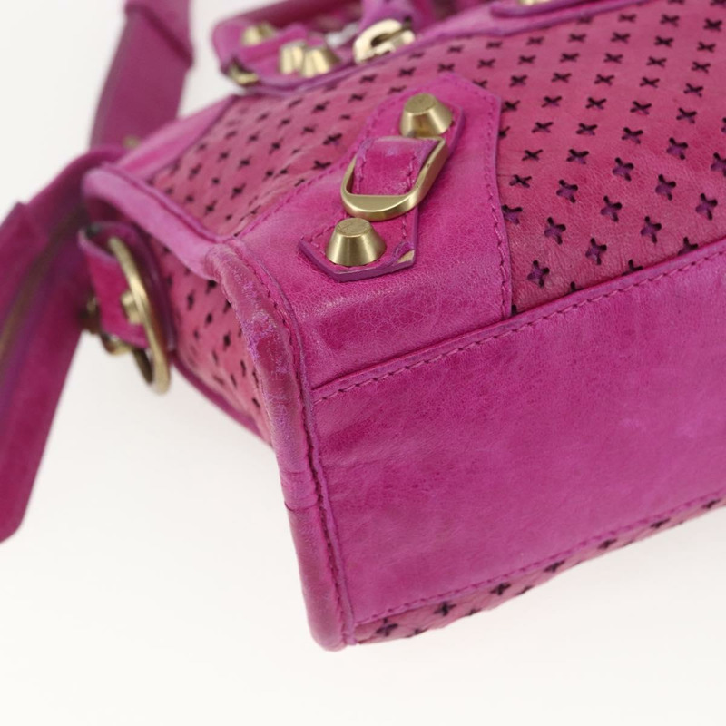 【日本直送】BALENCIAGA 經典迷你都會包 皮革 兩用 粉金配色 300295 正品 163743SAV-15