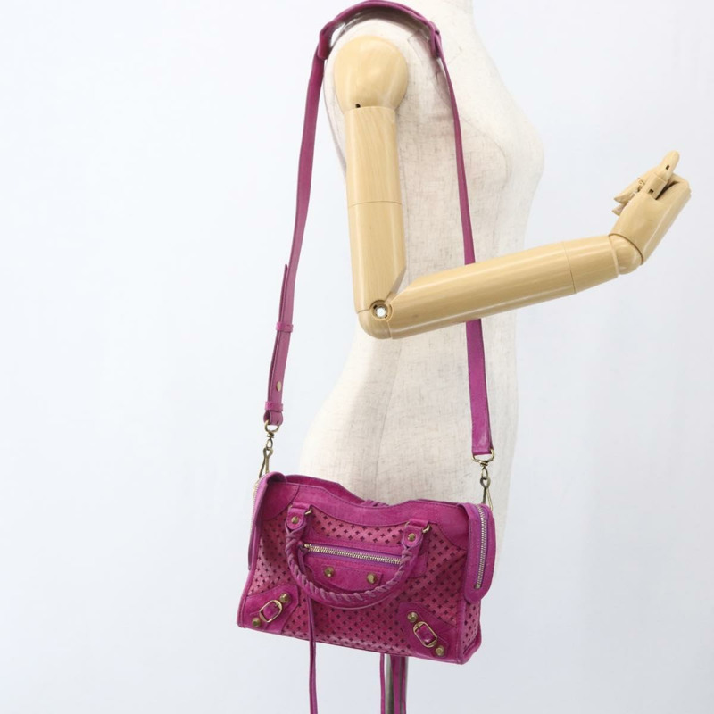 【日本直送】BALENCIAGA 經典迷你都會包 皮革 兩用 粉金配色 300295 正品 163743SAV-25