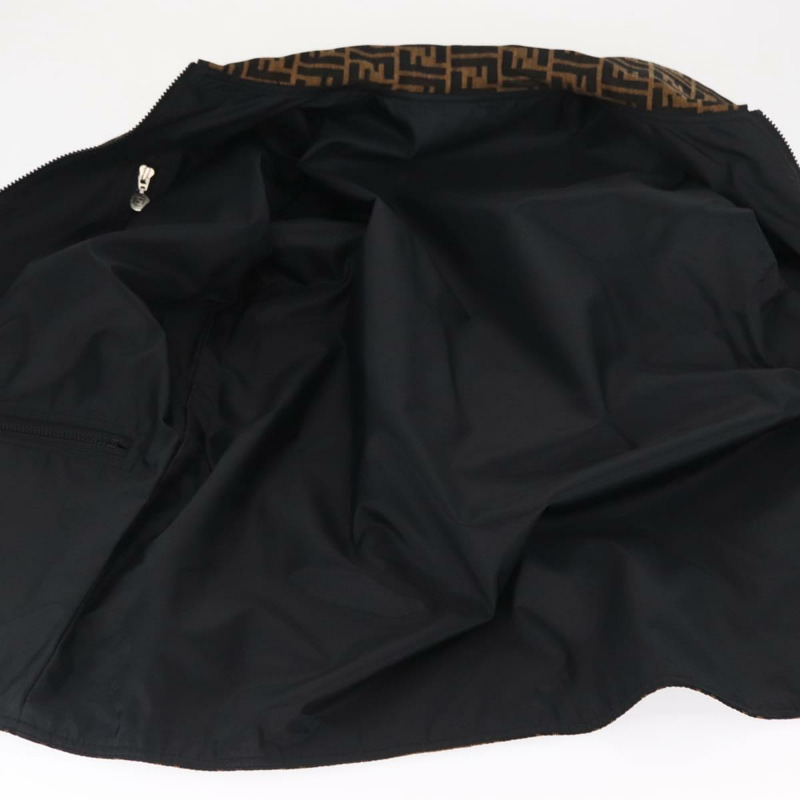 【日本直送】FENDI Zucca 雙面帆布外套 棕色/黑色 正品 163216SAM-14