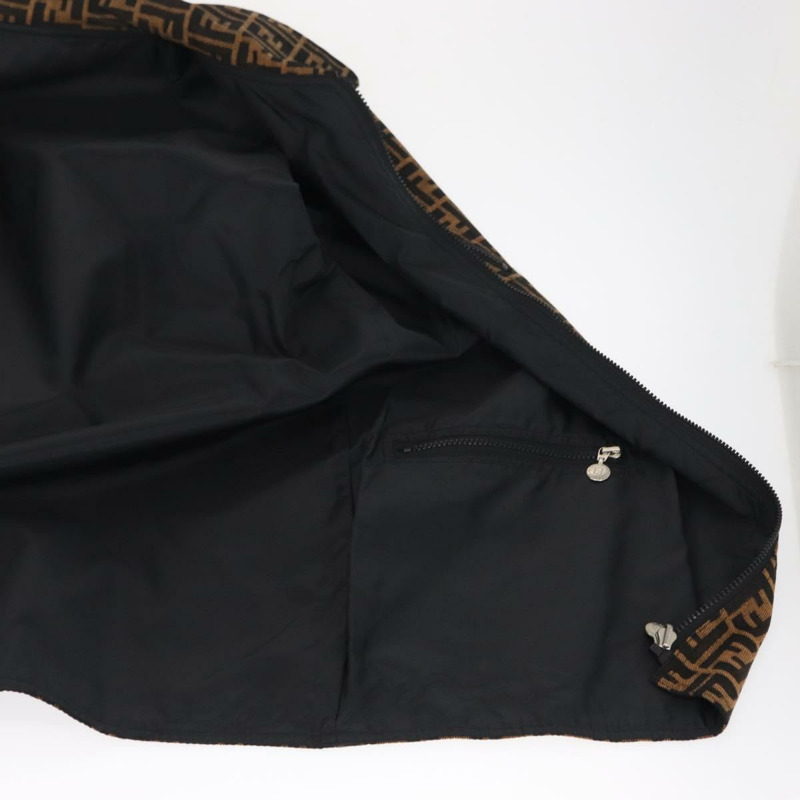 【日本直送】FENDI Zucca 雙面帆布外套 棕色/黑色 正品 163216SAM-15