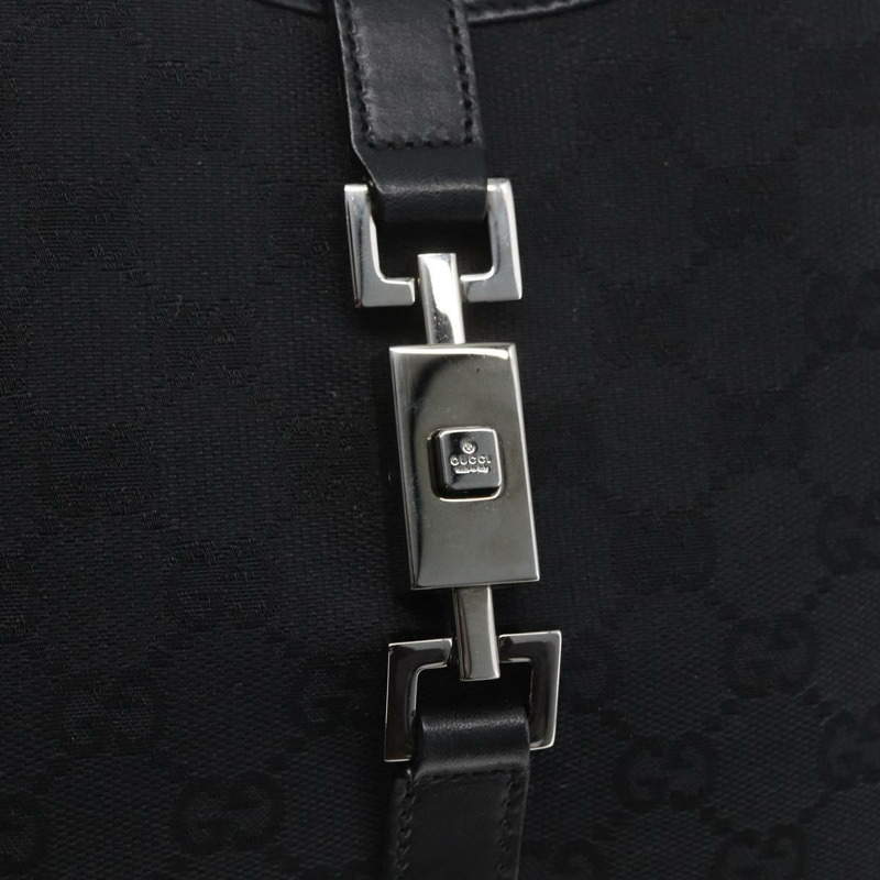 【日本直送】GUCCI GG帆布Jackie肩背包 黑色銀色 01719 正品 165174V-8