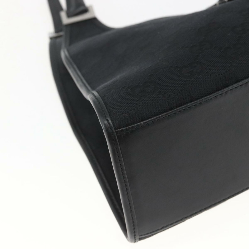 【日本直送】GUCCI GG帆布Jackie肩背包 黑色銀色 01719 正品 165174V-14