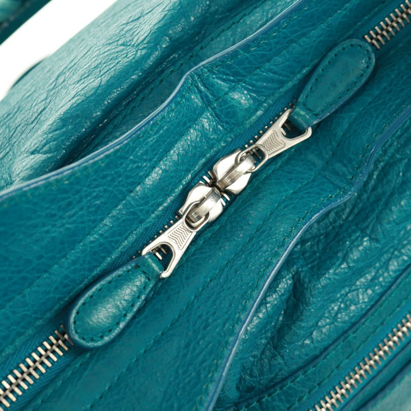 【日本直送】BALENCIAGA The City 手提包 皮革 2way 藍色 銀色 281770 正品 165213SAV-19