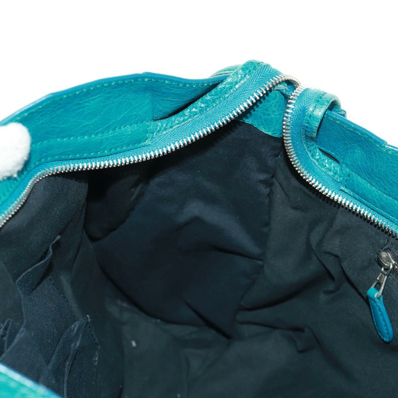 【日本直送】BALENCIAGA The City 手提包 皮革 2way 藍色 銀色 281770 正品 165213SAV-21