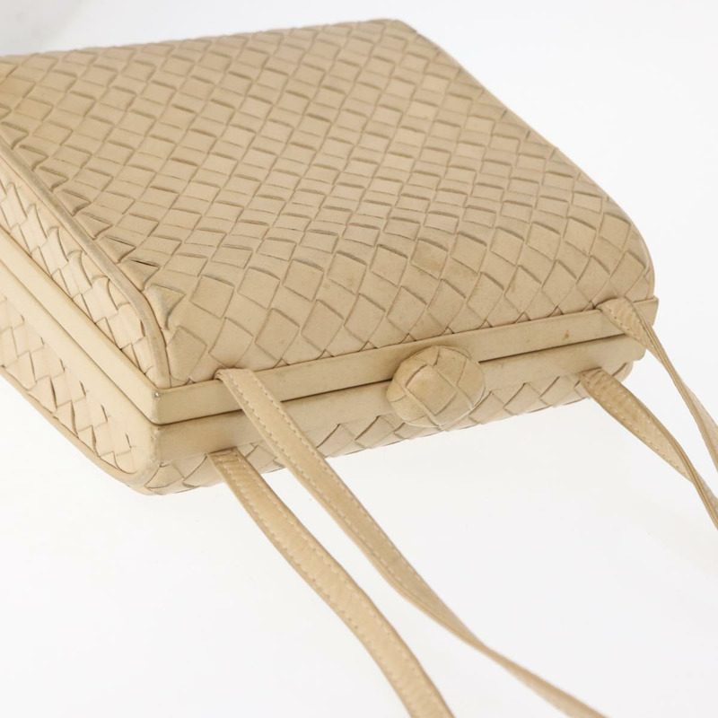 【日本直送】BOTTEGA VENETA INTRECCIATO 單肩包皮革米色金色正品 bs32703-5