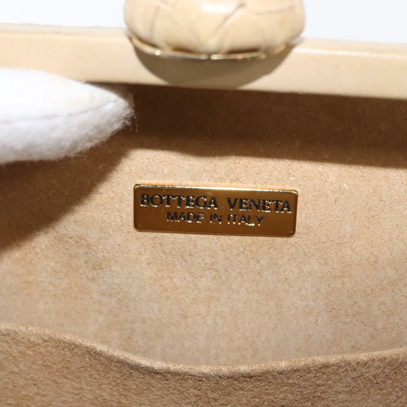 【日本直送】BOTTEGA VENETA INTRECCIATO 單肩包皮革米色金色正品 bs32703-9