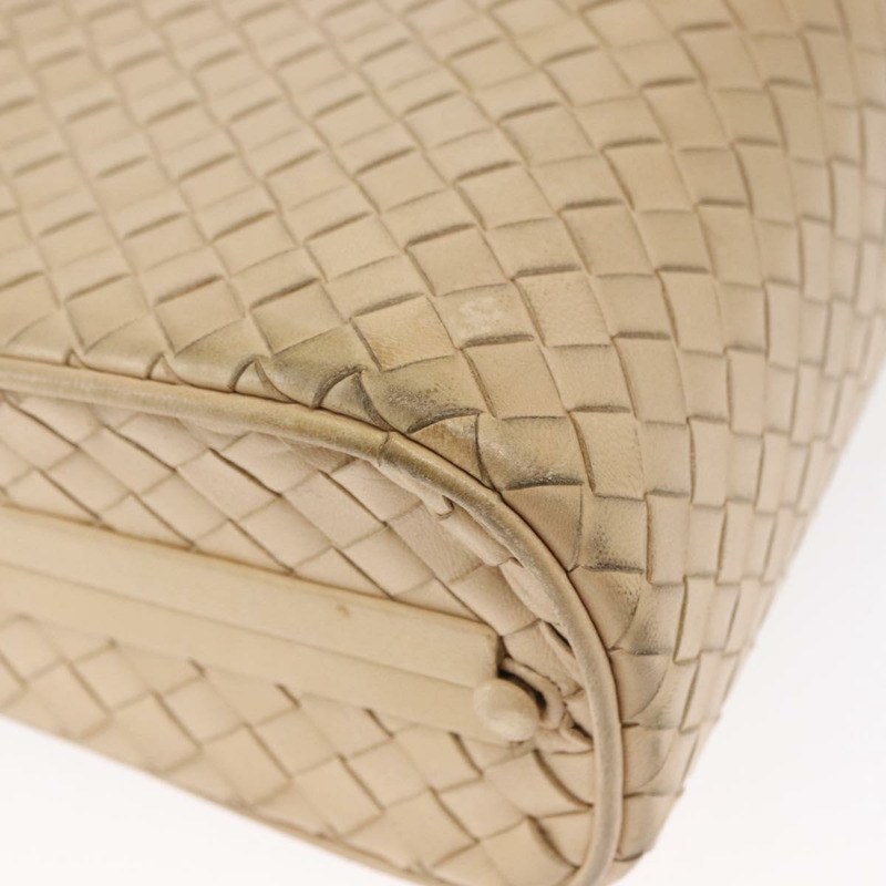 【日本直送】BOTTEGA VENETA INTRECCIATO 單肩包皮革米色金色正品 bs32703-15