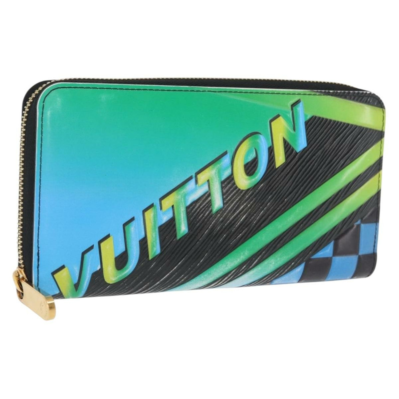 【日本直送】路易威登 Damier LV 蕾絲拉鍊長錢包 藍色 LV 正品 168184-0