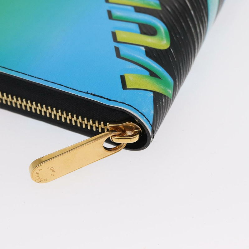 【日本直送】路易威登 Damier LV 蕾絲拉鍊長錢包 藍色 LV 正品 168184-13