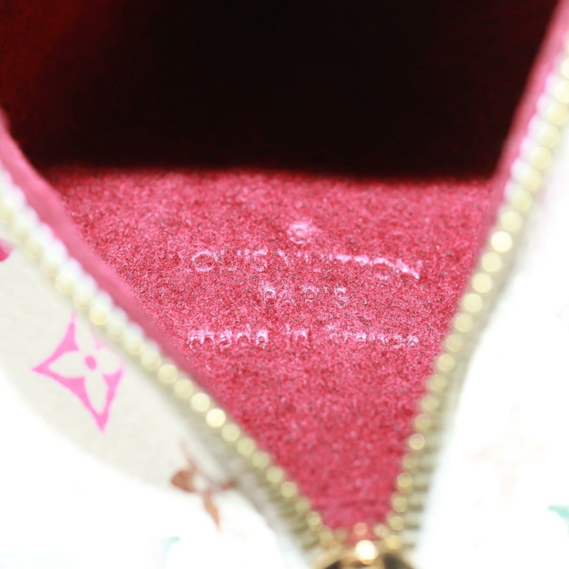【日本直送】路易威登 Monogram Multicolor Berlango 白色零錢包 M58028 正品 168197V-8