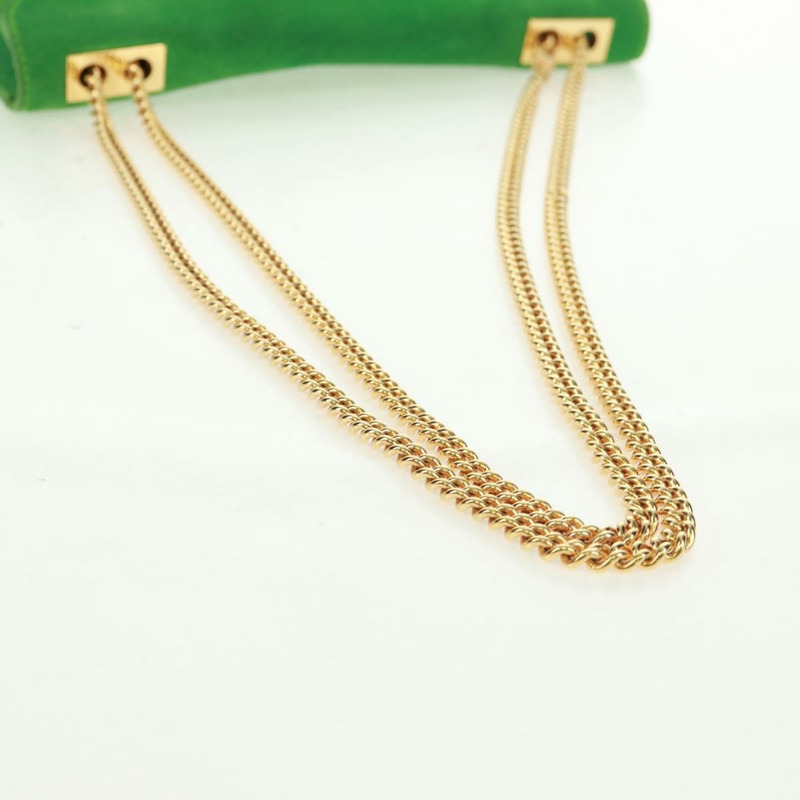 【日本直送】CELINE 鏈條肩背包 麂皮 綠色 金色 正品 168148V-6