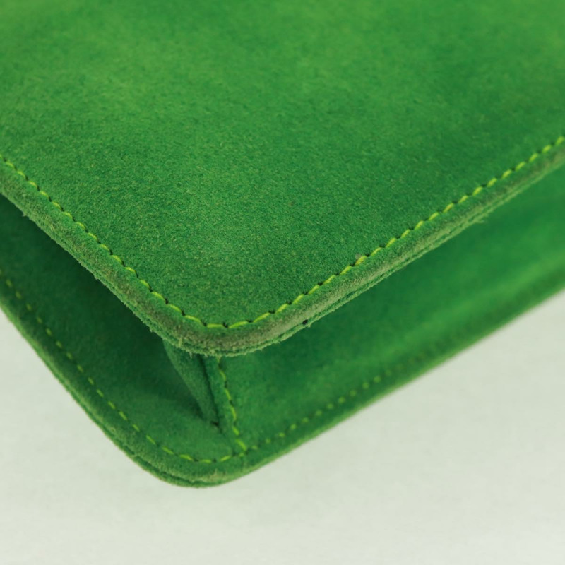 【日本直送】CELINE 鏈條肩背包 麂皮 綠色 金色 正品 168148V-14