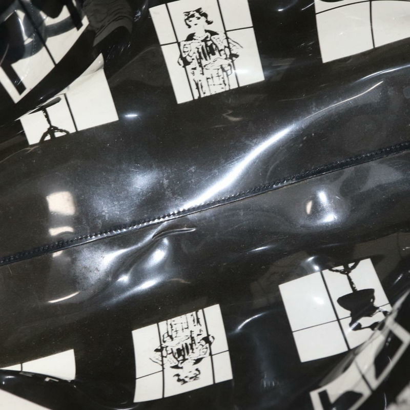 【日本直送】香奈兒 Window Line 鏈條手提包 黑色乙烯基材質 CC 正品 168757-10