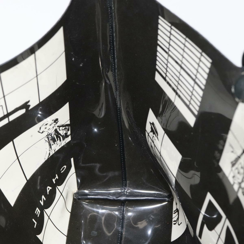 【日本直送】香奈兒 Window Line 鏈條手提包 黑色乙烯基材質 CC 正品 168757-16