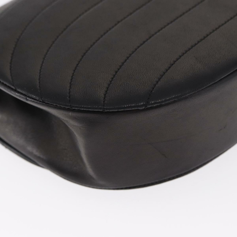 【日本直送】香奈兒半月形鏈條肩背包，羊皮材質，黑色，金色雙C標誌，正品編號168431-16