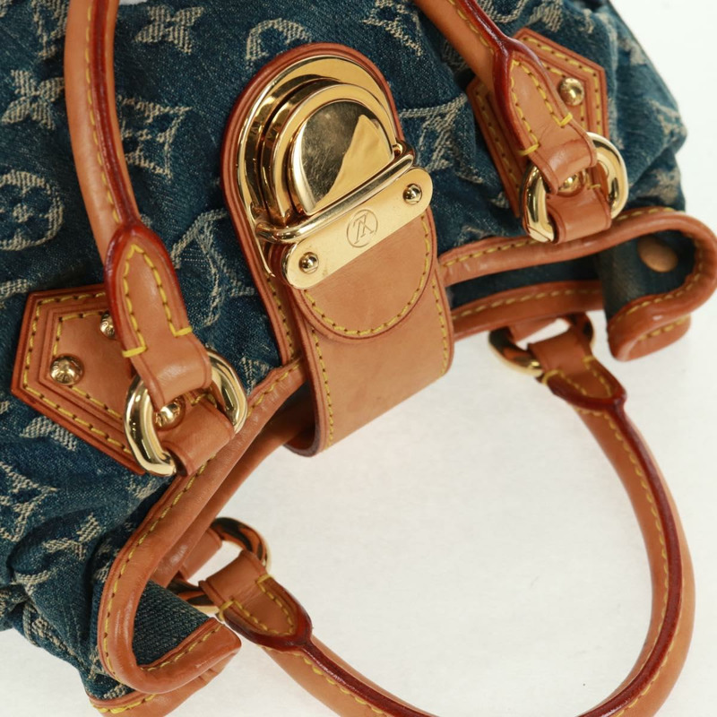 【日本直送】路易威登 Monogram Denim Preity 手提包 藍色 M95020 LV 正品 167949V-5