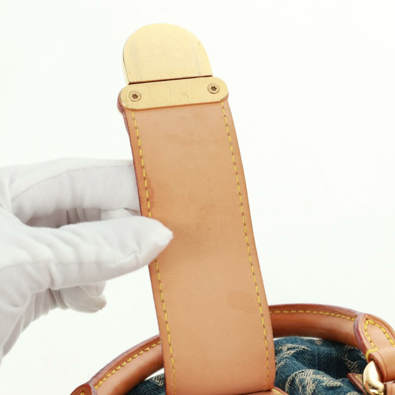 【日本直送】路易威登 Monogram Denim Preity 手提包 藍色 M95020 LV 正品 167949V-8
