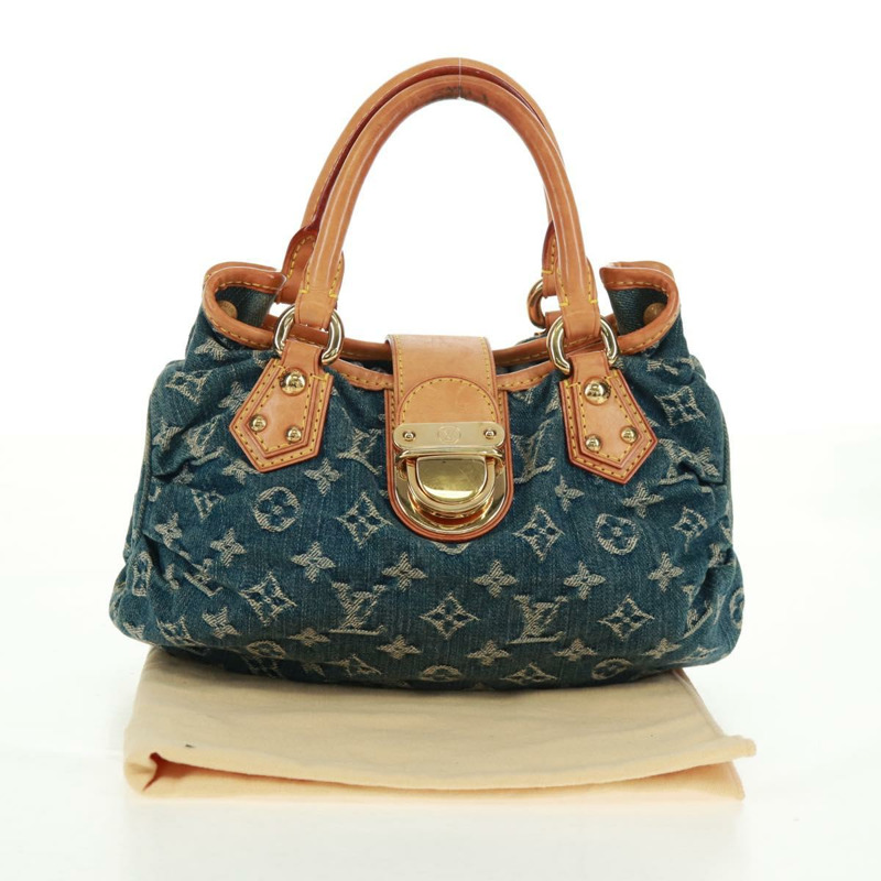 【日本直送】路易威登 Monogram Denim Preity 手提包 藍色 M95020 LV 正品 167949V-11