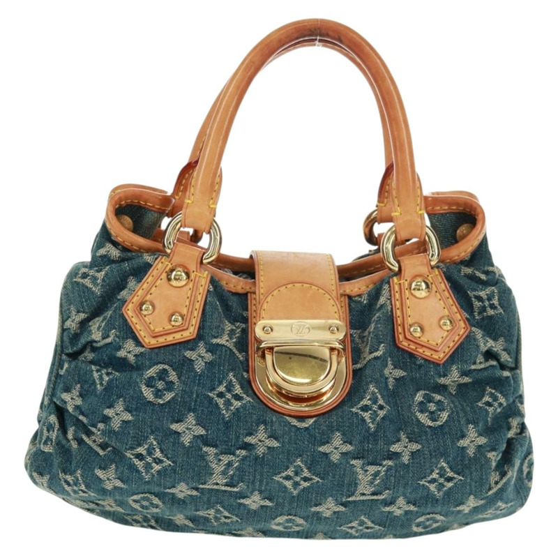 【日本直送】路易威登 Monogram Denim Preity 手提包 藍色 M95020 LV 正品 167949V-12