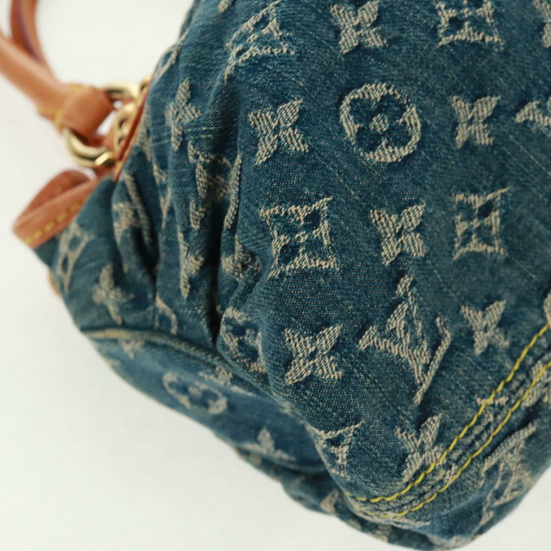 【日本直送】路易威登 Monogram Denim Preity 手提包 藍色 M95020 LV 正品 167949V-13