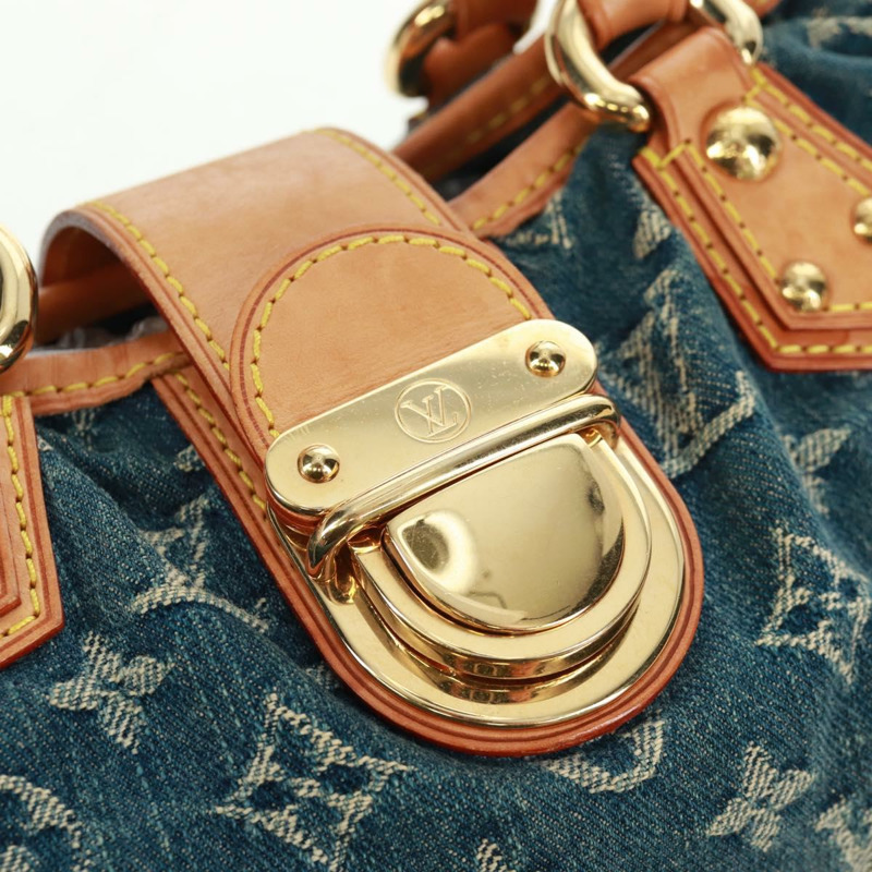 【日本直送】路易威登 Monogram Denim Preity 手提包 藍色 M95020 LV 正品 167949V-17