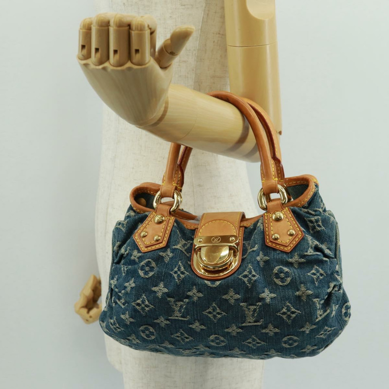 【日本直送】路易威登 Monogram Denim Preity 手提包 藍色 M95020 LV 正品 167949V-22