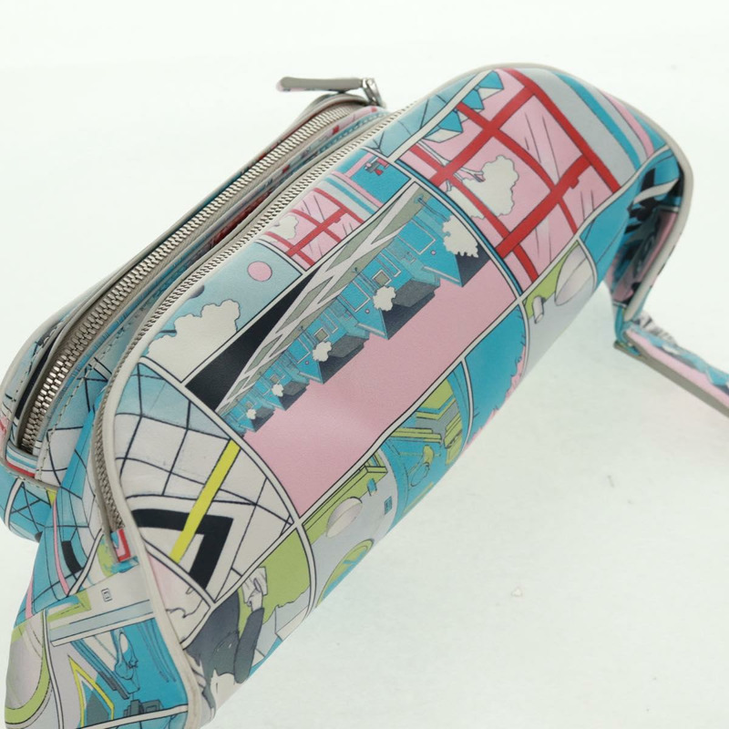 【日本直送】PRADA 皮革斜背包 淺藍色 銀色 正品 168150V-5