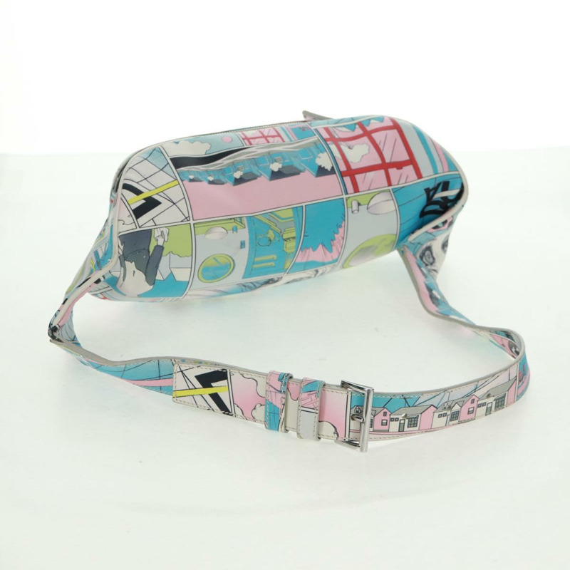 【日本直送】PRADA 皮革斜背包 淺藍色 銀色 正品 168150V-6