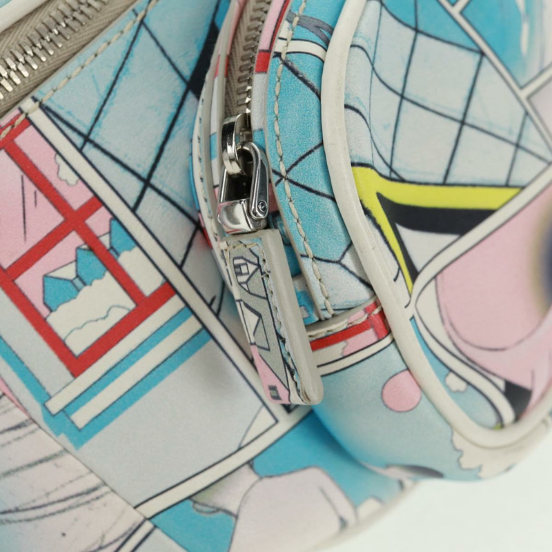 【日本直送】PRADA 皮革斜背包 淺藍色 銀色 正品 168150V-20