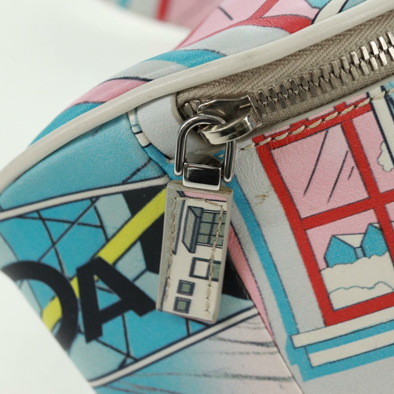 【日本直送】PRADA 皮革斜背包 淺藍色 銀色 正品 168150V-22