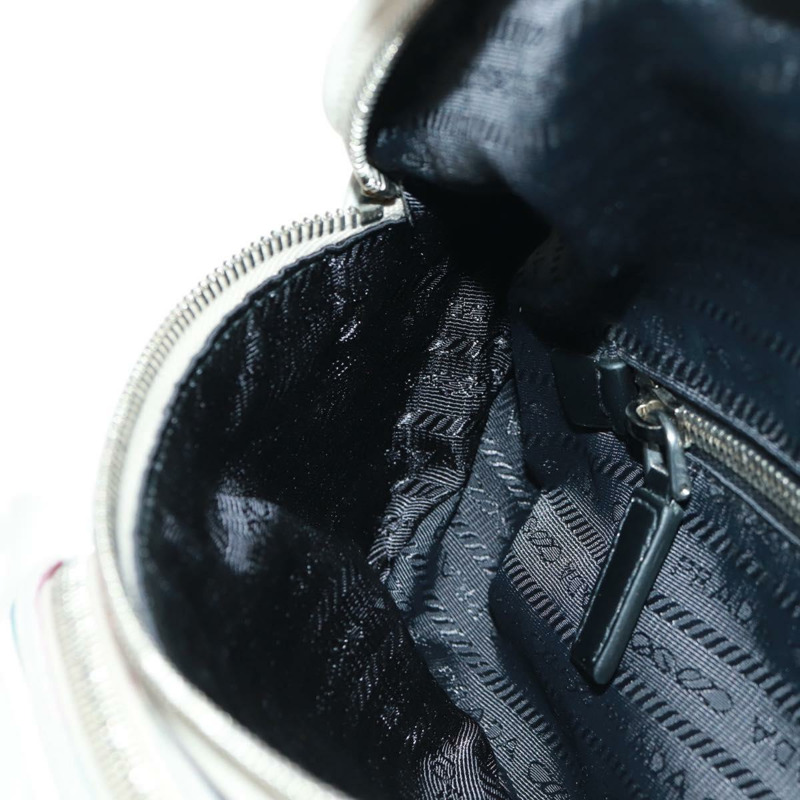 【日本直送】PRADA 皮革斜背包 淺藍色 銀色 正品 168150V-25