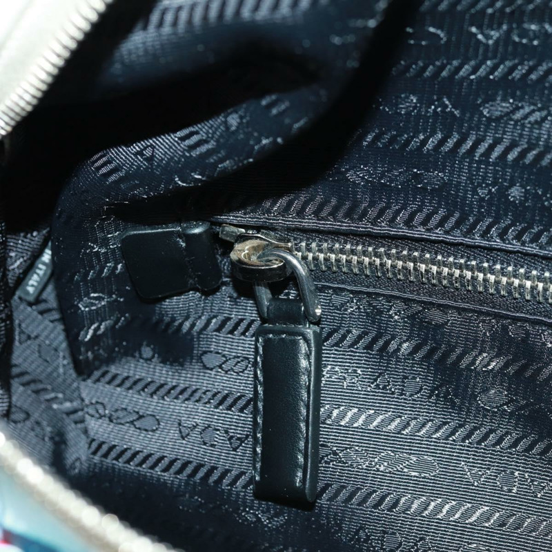 【日本直送】PRADA 皮革斜背包 淺藍色 銀色 正品 168150V-26