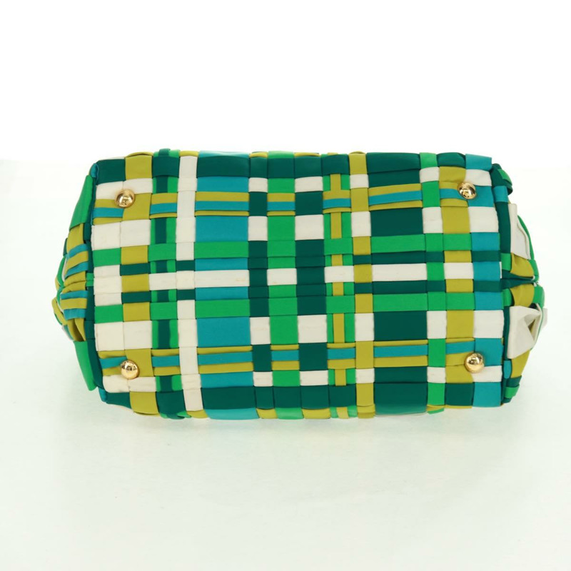 【日本直送】PRADA 尼龍雙肩手提包 綠色金色 正品 168145V-4