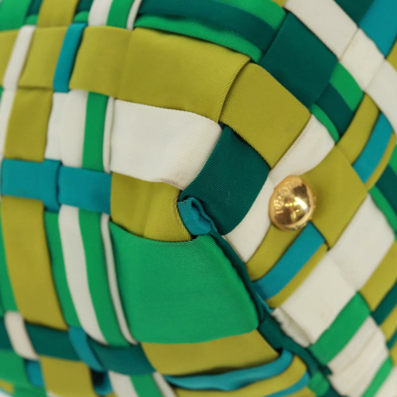 【日本直送】PRADA 尼龍雙肩手提包 綠色金色 正品 168145V-15