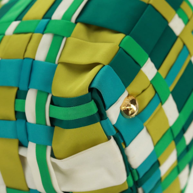 【日本直送】PRADA 尼龍雙肩手提包 綠色金色 正品 168145V-17