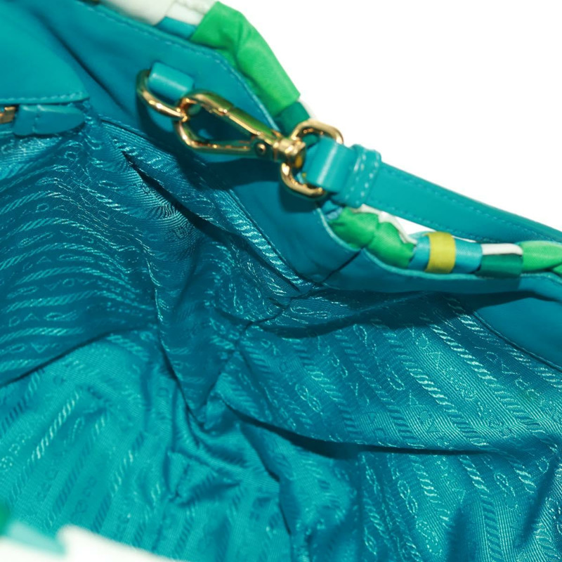 【日本直送】PRADA 尼龍雙肩手提包 綠色金色 正品 168145V-22