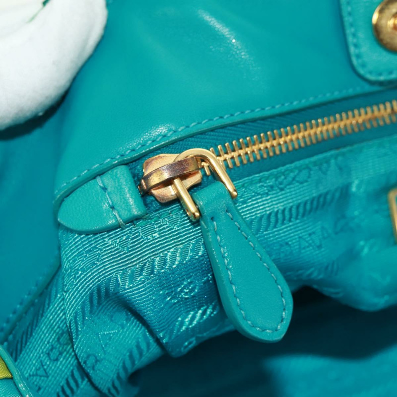 【日本直送】PRADA 尼龍雙肩手提包 綠色金色 正品 168145V-24