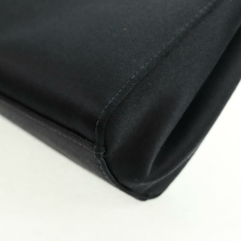 【日本直送】香奈兒山茶花手提包 黑色緞面 CC 正品 168015V-14