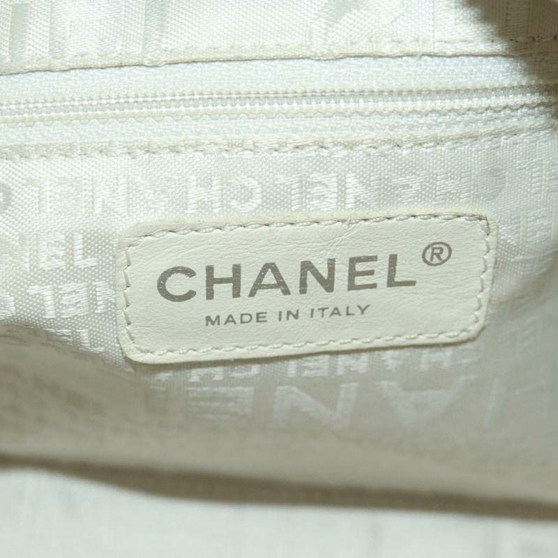 【日本直送】香奈兒斜紋軟呢米色單肩背包 CC Auth 168136V-20