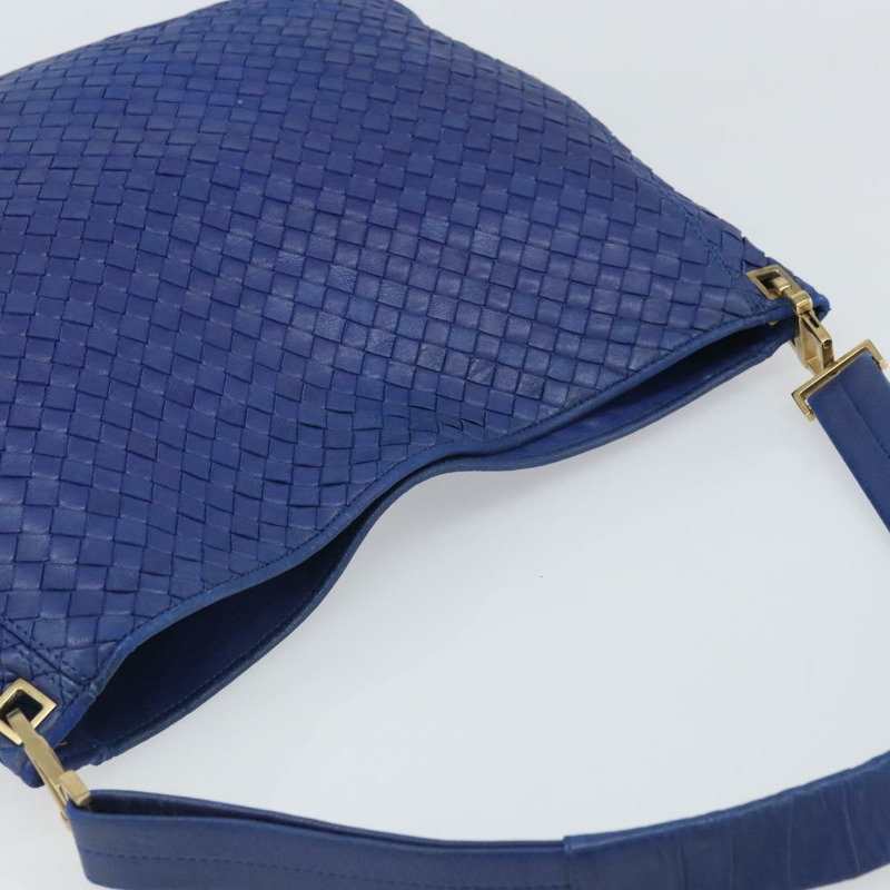 【日本直送】BOTTEGA VENETA INTRECCIATO 皮革肩背包 藍色 正品 168212V-5