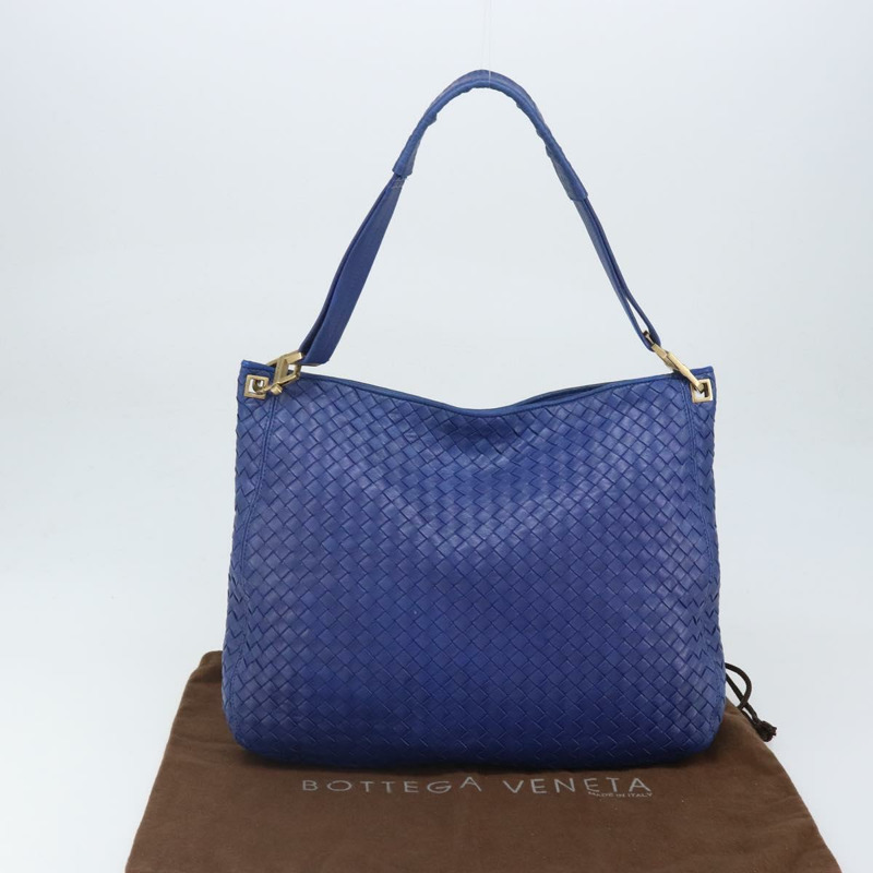 【日本直送】BOTTEGA VENETA INTRECCIATO 皮革肩背包 藍色 正品 168212V-11