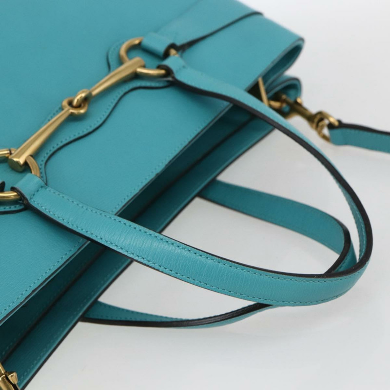 【日本直送】GUCCI 手提包 皮革 兩用 淺藍色 金色 319795 正品 168224V-6