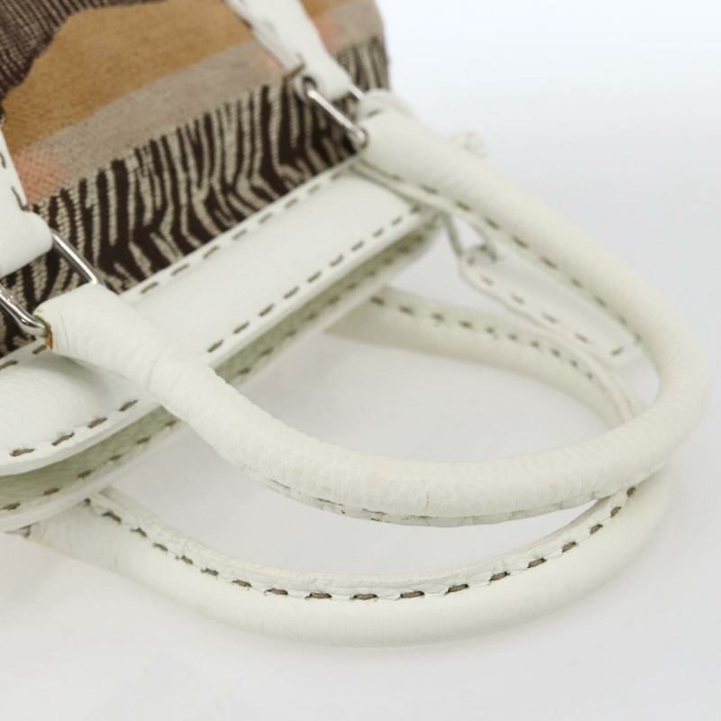 【日本直送】FENDI Celeria 手提包 帆布 米色 銀色 正品 168372V-6