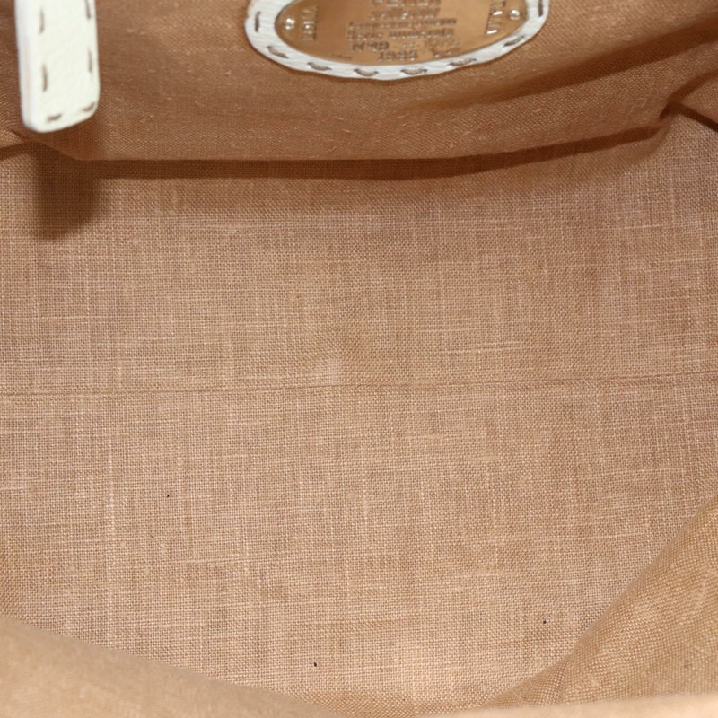 【日本直送】FENDI Celeria 手提包 帆布 米色 銀色 正品 168372V-9