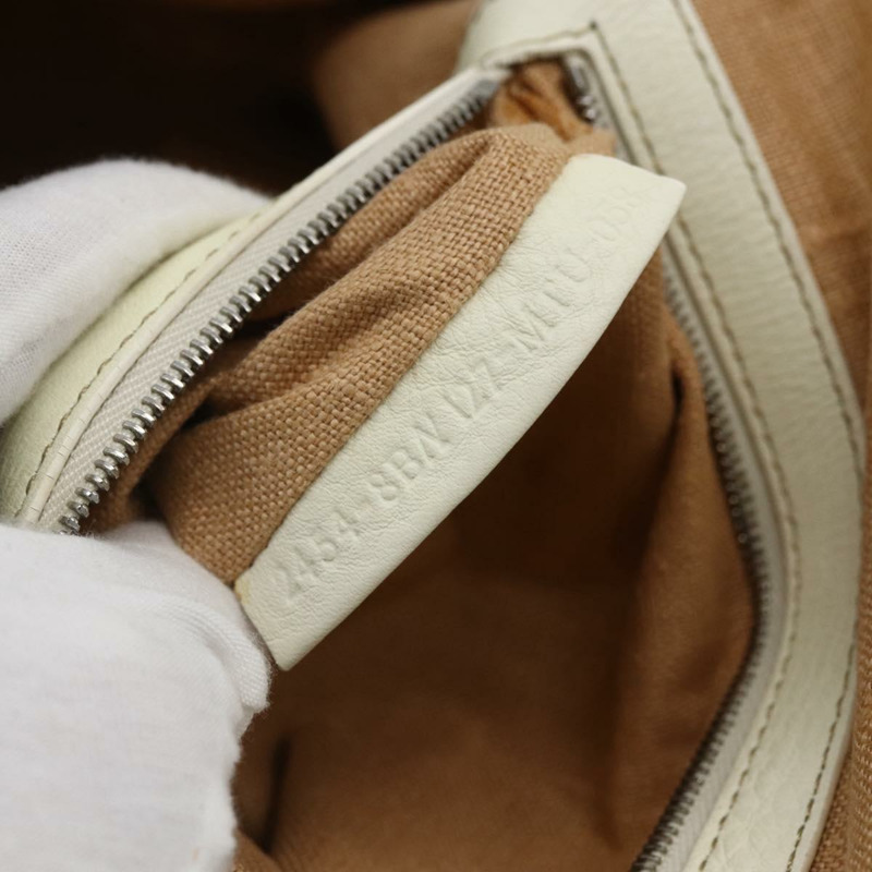 【日本直送】FENDI Celeria 手提包 帆布 米色 銀色 正品 168372V-10