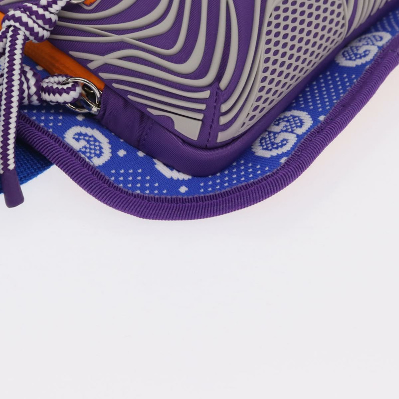 【日本直送】GUCCI 紫色銀色尼龍腰包 752102 正品 bs32891V-8
