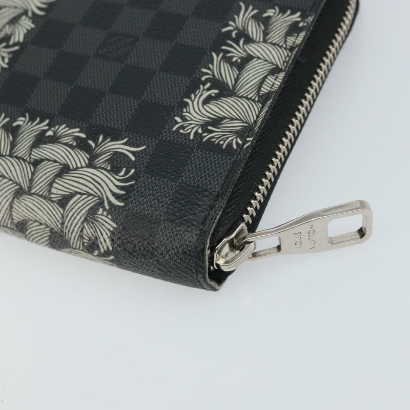 【日本直送】路易威登 Damier Graphite Zippy Organizer 長版皮夾 N61214 LV Auth bs32812-15