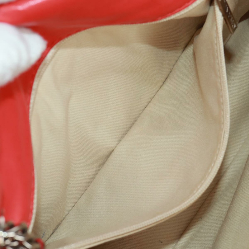 【日本直送】香奈兒 Matelasse 25 鏈條肩背包，羊皮材質，紅色，銀色雙C標誌，正品編號 168175V-25