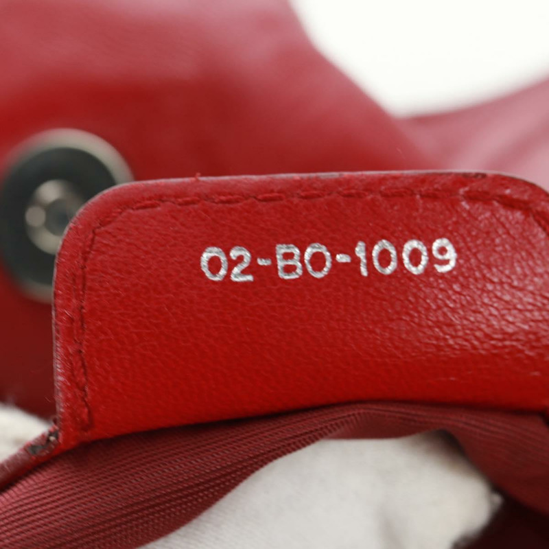 【日本直送】Christian Dior Canage 鏈條肩背包，皮革材質，紅色銀色，正品編號 166291-11